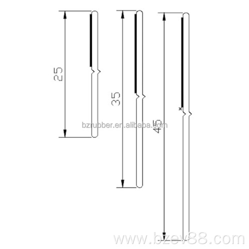 rubber door bottom edge window seam sealing strip